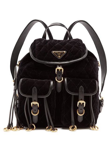 prada quilted velvet backpack|Prada nylon backpack.